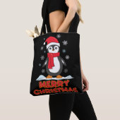 Frohe Weihnachten Niedlich Pinguin Tasche (Von Nahem)