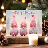 Frohe Weihnachten Niedlich Pink Gnomes