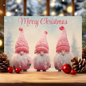 Frohe Weihnachten Niedlich Pink Gnomes