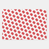 Frohe Weihnachten Niedlich Red Santa Geschenkpapier Set (Vorderseite 2)