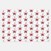 Frohe Weihnachten Niedlich Red Santa Geschenkpapier Set (Vorderseite)