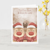 Frohe Weihnachten Niedlich Reindeer Personalisiert Karte (Gelbe Blume)