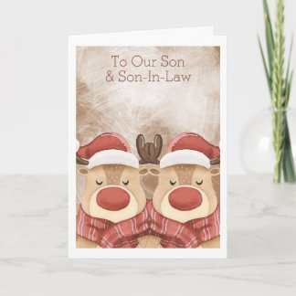 Frohe Weihnachten Niedlich Reindeer Personalisiert Karte