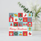 Frohe Weihnachten Niedlich Retro Winter Weihnachts (Stehend Vorderseite)