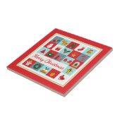 Frohe Weihnachten Niedlich Retro Winter Weihnachts Fliese (Seite)