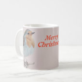 "Frohe Weihnachten" niedlich Robin Kaffeetasse (Vorderseite Links)
