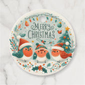 Frohe Weihnachten Niedlich Robins Geschenkanhänger (Vorderseite)