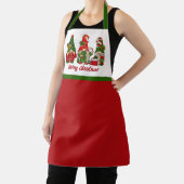 Frohe Weihnachten Niedlich Rot und Grün Gnomes Schürze (InSitu)