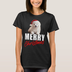 Frohe Weihnachten Niedlich Samoyed Welpe mit Weihn T-Shirt