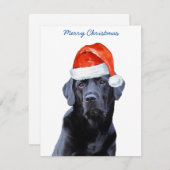 Frohe Weihnachten Niedlich Santa Dog Black Labrado (Vorne/Hinten)