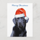 Frohe Weihnachten Niedlich Santa Dog Labrador (Vorderseite)
