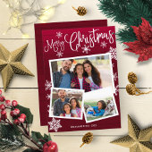 Frohe Weihnachten Niedlich Snowflake Rustikale 3 F Einladung