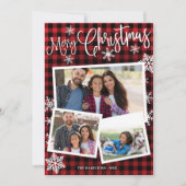 Frohe Weihnachten Niedlich Snowflake Rustikale 3 F Einladung (Vorderseite)