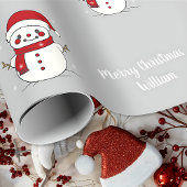 Frohe Weihnachten Niedlich Snowman Pattern Vintag Geschenkpapier