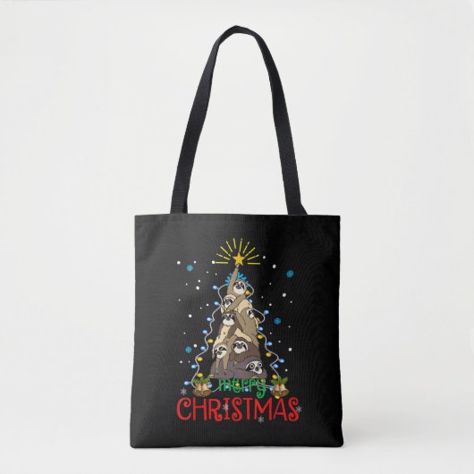 Frohe Weihnachten Niedlich Snowman Printed Leinwan Tasche (Vorderseite)