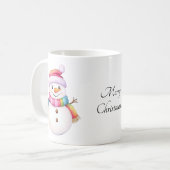 Frohe Weihnachten Niedlich Snowmen Rainbow Colors Kaffeetasse (Vorderseite Links)