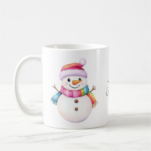 Frohe Weihnachten Niedlich Snowmen Rainbow Colors Kaffeetasse