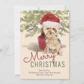 Frohe Weihnachten Niedlich Yorkshire Terrier (Vorderseite)