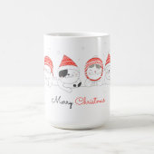 Frohe Weihnachten Niedlich Zeichn Cats Kaffee Tass Kaffeetasse (Mittel)