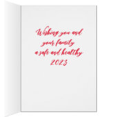 Frohe Weihnachten niedliche Beagle Welpenkarte (Innen (Rechts))