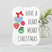 Frohe Weihnachten - Niedliche Berries (Stehend Vorderseite)