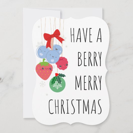 Frohe Weihnachten - Niedliche Berries (Vorderseite)