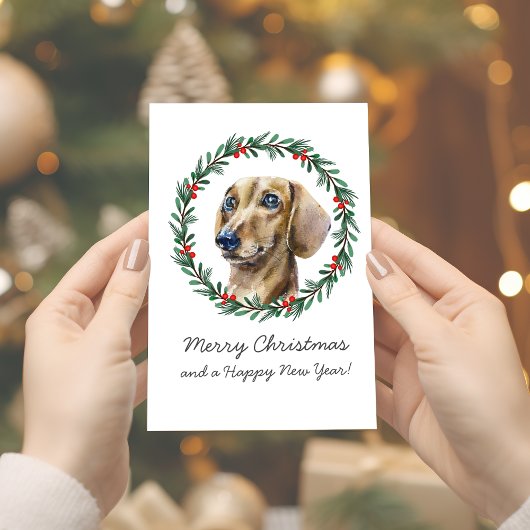 Frohe Weihnachten Niedliche Dackel Weihnachts-Wraa