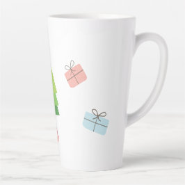 Frohe Weihnachten Niedliche farbige Illustration Milchtasse