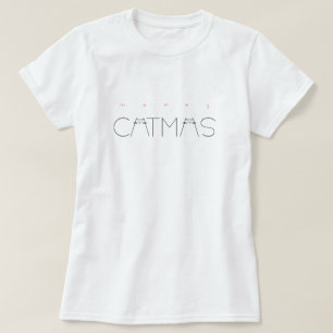 Frohe Weihnachten Niedliche Funny Cats Typografie T-Shirt