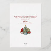 Frohe Weihnachten Niedliche Gnomes Folien Feiertagskarte (Rückseite)