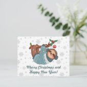 Frohe Weihnachten Niedliche Hängegläser und Schnee (Stehend Vorderseite)