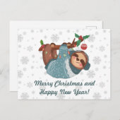 Frohe Weihnachten Niedliche Hängegläser und Schnee (Vorne/Hinten)