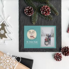 Frohe Weihnachten Niedliche Hirschfamilie Foto