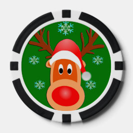 Frohe Weihnachten Niedliche Hirschschlupfen Poker  Pokerchips