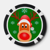 Frohe Weihnachten Niedliche Hirschschlupfen Poker Pokerchips (Rückseite)