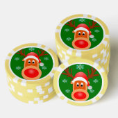 Frohe Weihnachten Niedliche Hirschschlupfen Poker  Pokerchips (Stapel)