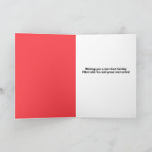 Frohe Weihnachten Niedliche Katze in Weihnachtsman (Innenseite)