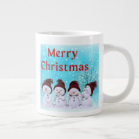Frohe Weihnachten Niedliche kleine Schneemänner Ad