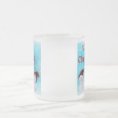 Frohe Weihnachten Niedliche kleine Schneemänner Ad Mattglastasse (Mittel)