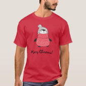 Frohe Weihnachten Niedliche Penguin Beanie Hat & S T-Shirt (Vorderseite)
