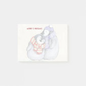 Frohe Weihnachten Niedliche Pinguine in Winterskar Post-it Klebezettel (Vorderseite)