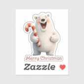 Frohe Weihnachten Niedliche Polar Bären Design Aufkleber (Blatt)