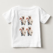 Frohe Weihnachten Niedliche Polar Bären Design Baby T-shirt (Rückseite)