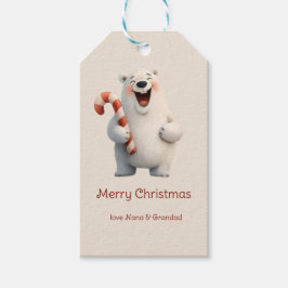 Frohe Weihnachten Niedliche Polar Bären Design Geschenkanhänger