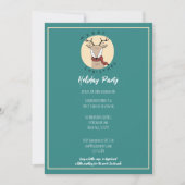 Frohe Weihnachten Niedliche Reindeer Holiday Party (Vorderseite)