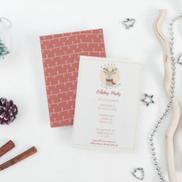 Frohe Weihnachten Niedliche Reindeer Holiday Party