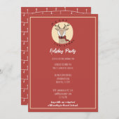 Frohe Weihnachten Niedliche Reindeer Holiday Party (Vorne/Hinten)