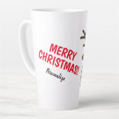 Frohe Weihnachten niedliche Rentiere Latte Tasse G (Linke Ecke)