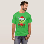 Frohe Weihnachten, Niedliche Santa Dog Eiscreme, M T-Shirt (Vorne ganz)