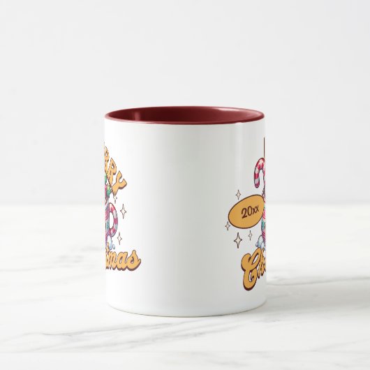 Frohe Weihnachten Niedliche Schokolade Tasse (Zentrum)